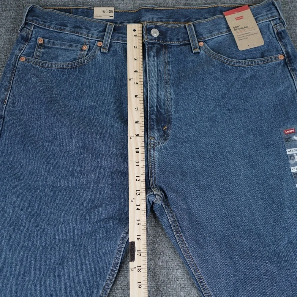 Levi's‎ 505 Regular Fit Jeans Mens 40x30 Blue Straight Leg Denim Pants